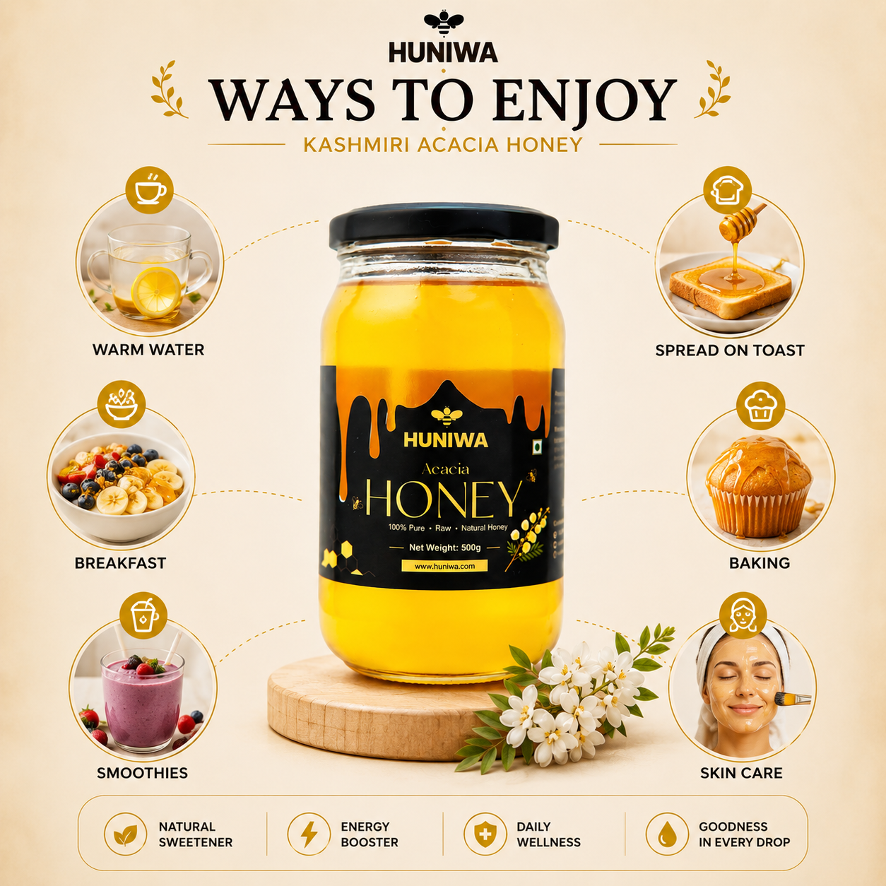 Kashmir Acacia Honey | Kashmir's Finest Raw Acacia Honey
