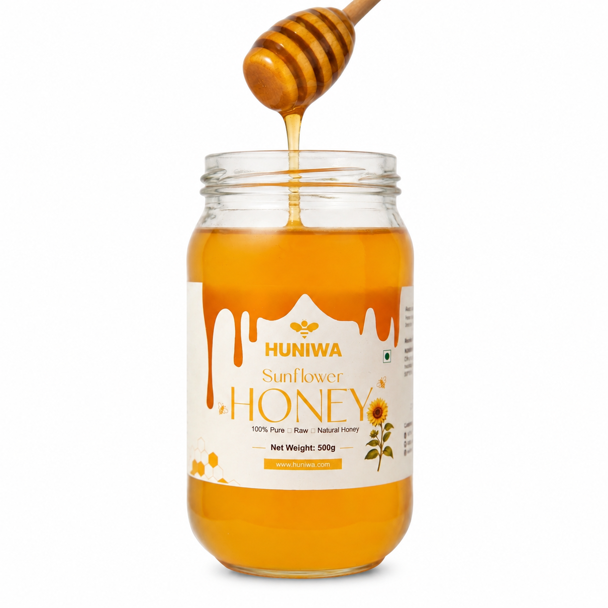 HUNIWA Sunflower Honey | Natural Floral Honey